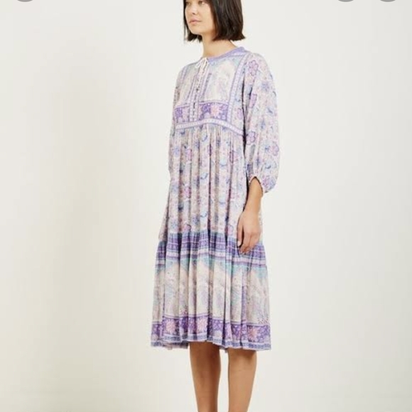 Spell Poinciana Boho Midi Dress Small Lilac - Picture 2 of 16